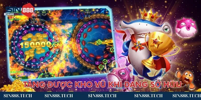 Dùng tool hack game bắn cá online giúp tăng vũ khí