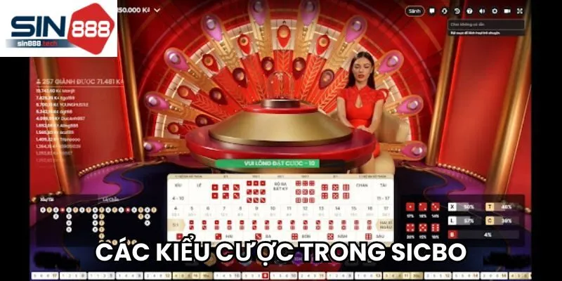 Các kiểu cược được dùng nhiều nhất trong Sicbo